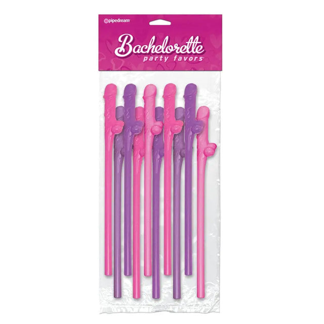 Bachelorette Party Favors 10 Pecker Straws Pink and Purple - Save 25% - and - Fast - Sale United Kingdom Stoke-on-trent