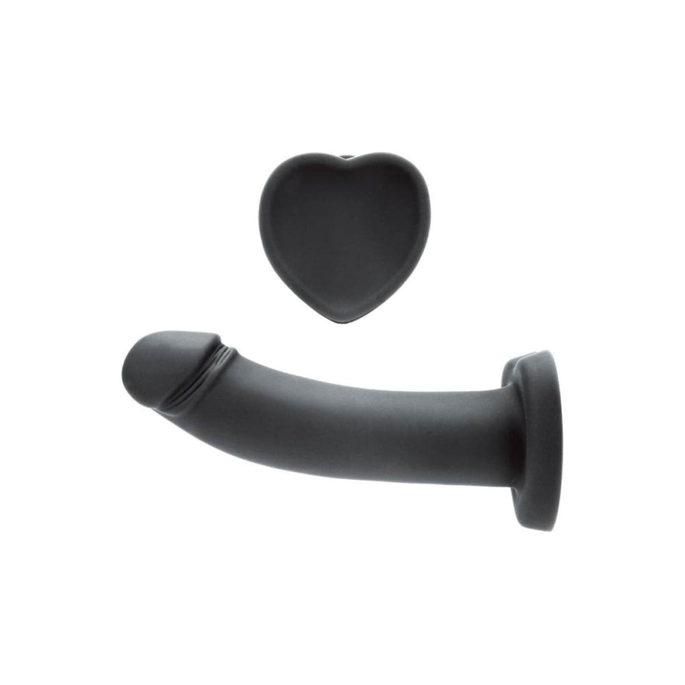 Big Black Dildo with Love Heart Shaped Suction