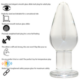 Big Glass Butt Plug - Sex Toy - Save 25% - Anal Dildos