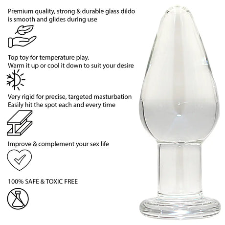 Big Glass Butt Plug - Sex Toy - Save 25% - Fast Shipping - Anal Dildos United Kingdom Stoke-on-trent