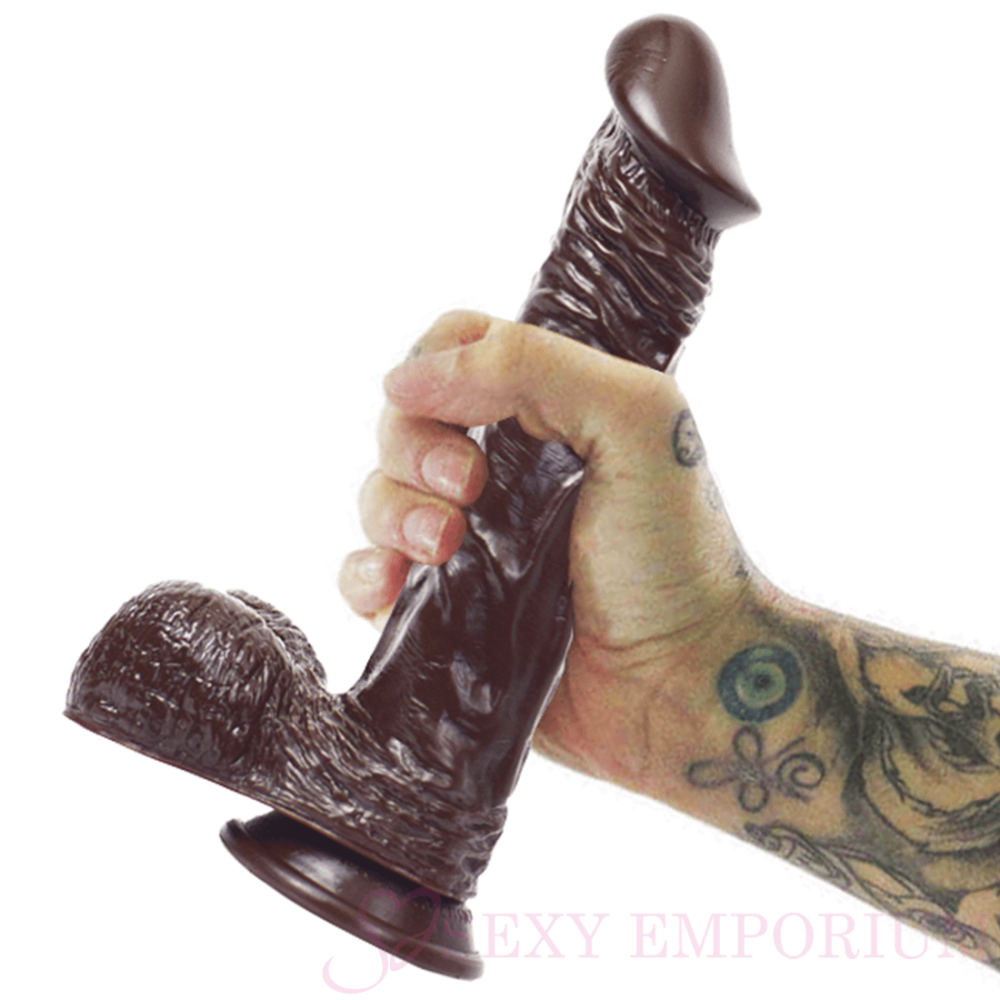 Big Lad 8 Inch Realistic Dildo Brown - Sexy Emporium