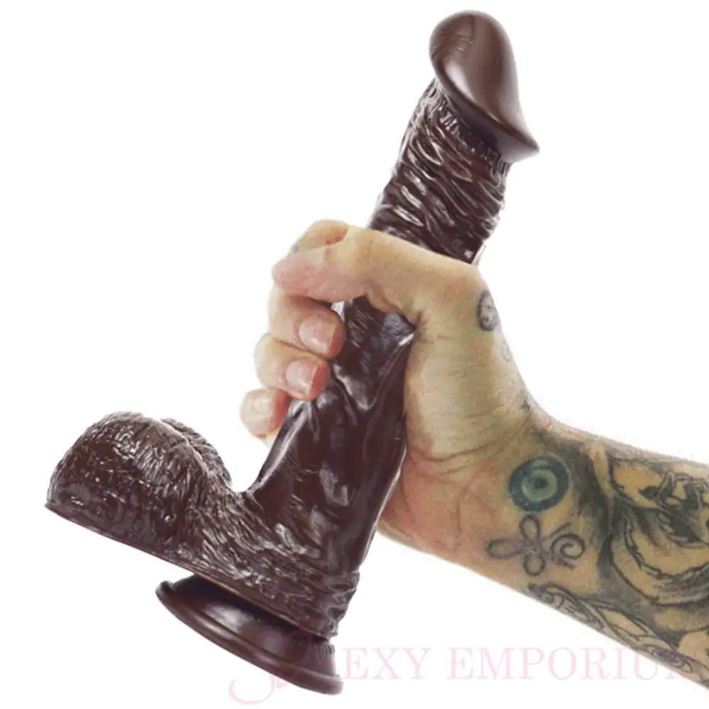 Big Lad 8 Inch Realistic Dildo Brown - Save 15% - Fast Shipping - United Kingdom Stoke-on-trent
