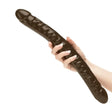 Big Realistic Double Dildo - 18 Inch - XL / Dark Brown Skin