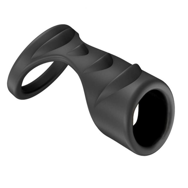 Black Dual Cock Ring Cradle