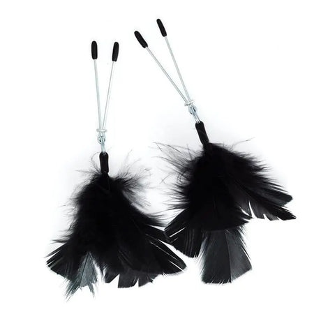 Black Feather Nipple Clamps - Save 25% - Fast Shipping - Sale United Kingdom Stoke-on-trent