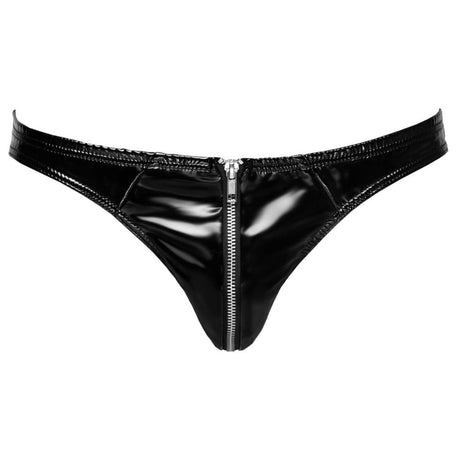 Black Level Vinyl Briefs with Zip - Sale