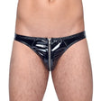 Black Level Vinyl Briefs with Zip - Sale