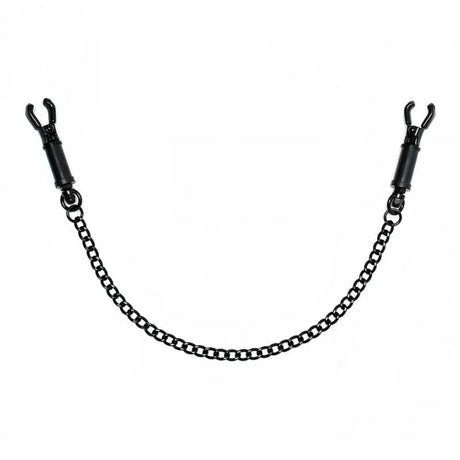 Black Metal Adjustable Nipple Clamps with Chain - Save 25% - with - Fast Shipping - Sale United Kingdom Stoke-on-trent