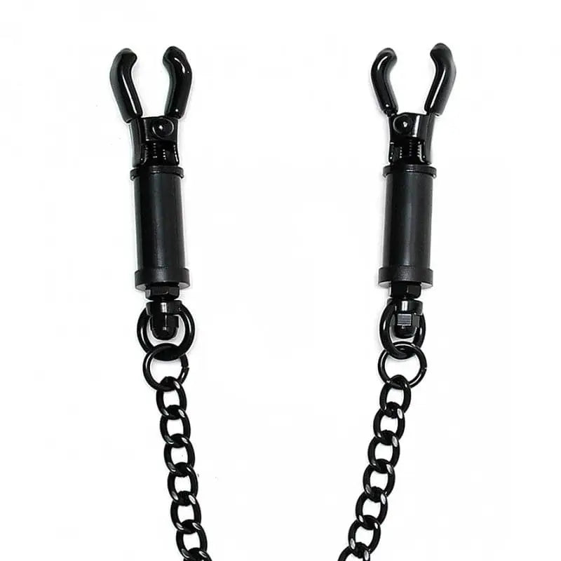 Black Metal Adjustable Nipple Clamps with Chain - Save 25% - with - Fast Shipping - Sale United Kingdom Stoke-on-trent
