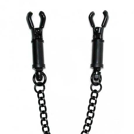 Black Metal Adjustable Nipple Clamps with Chain - Save 25% - with - Fast Shipping - Sale United Kingdom Stoke-on-trent