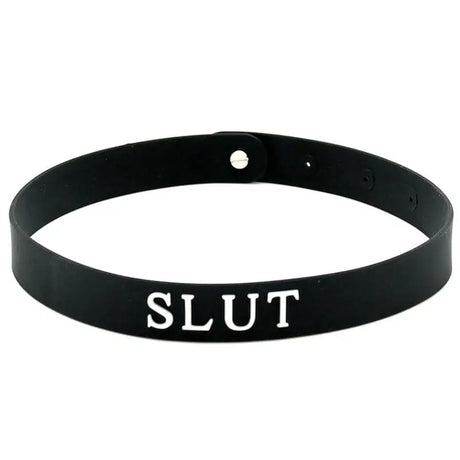 Black Silicone Slut Collar - Save 30% - Fast Shipping - Sale United Kingdom Stoke-on-trent