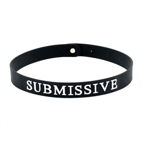 Black Silicone Submissive Collar - Save 30% - Sale