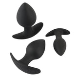Black Velvet Silicone Three Piece Anal Training Set - Save 25% - Fast Shipping - Dildos United Kingdom Stoke-on-trent