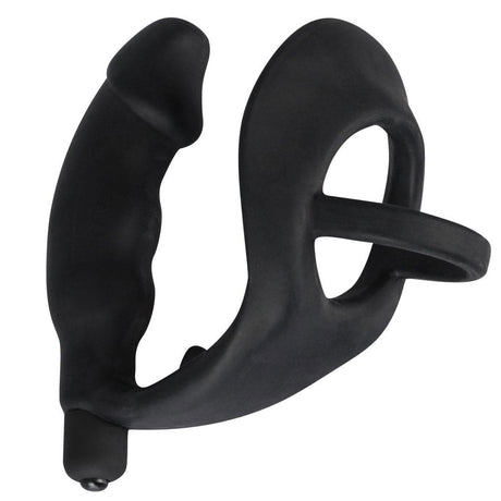 Black Velvets Cock Ring and Vibrating Anal Plug - Save 30% - Sale