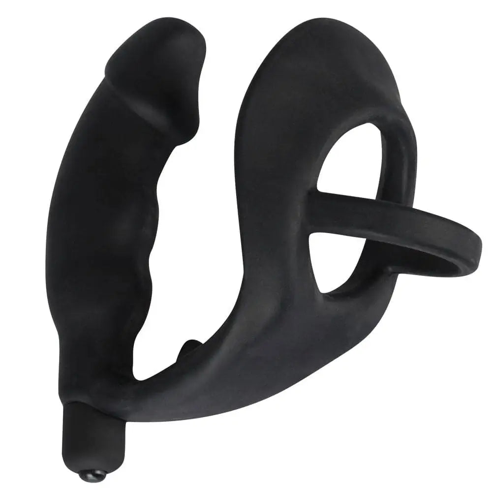 Black Velvets Cock Ring and Vibrating Anal Plug - Save 25% - and - Fast Shipping - Dildos United Kingdom Stoke-on-trent