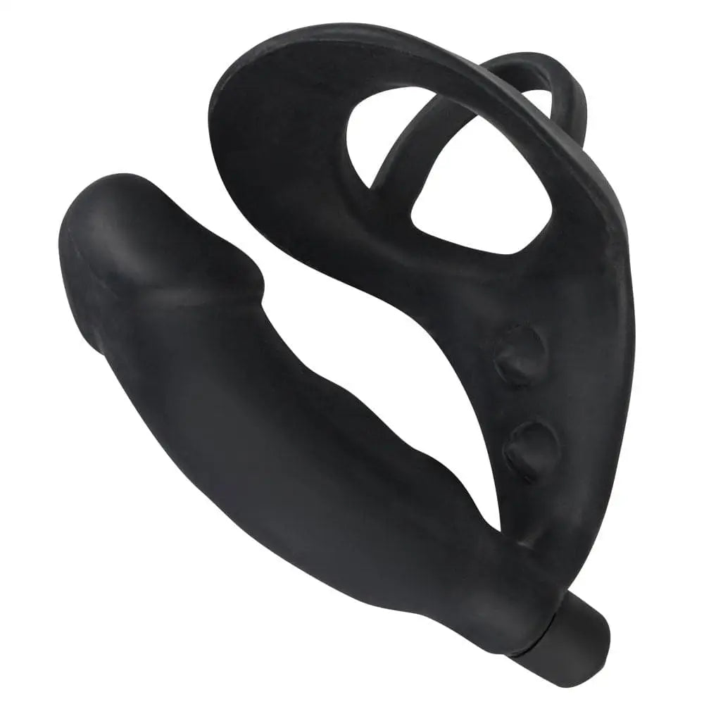Black Velvets Cock Ring and Vibrating Anal Plug - Save 25% - and - Fast Shipping - Dildos United Kingdom Stoke-on-trent