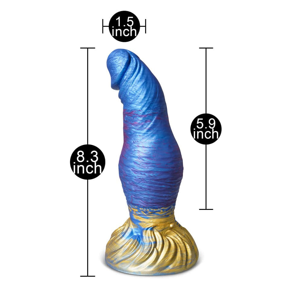 Blue Alien Dildo com Copa de Terceira