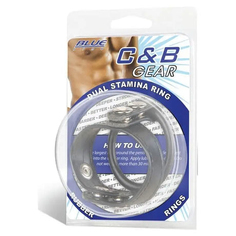 Blue Line Dual Stamina Ring Black Sex Toys Save 15% Fast Shipping Sale United Kingdom Stoke on Trent