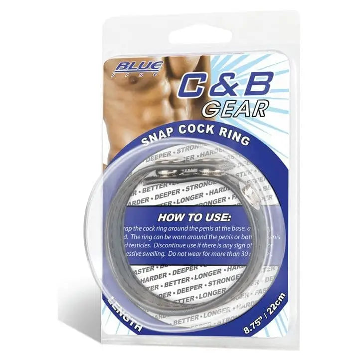 Blue Line Snap Cock Ring Black 7.75in - Sex Toys - Save 25% - Fast Shipping - Sale United Kingdom Stoke-on-trent