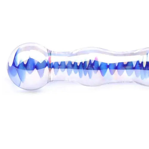 Blue Wavy Glass Dildo - Save 25% - Fast Shipping - United Kingdom Stoke-on-trent