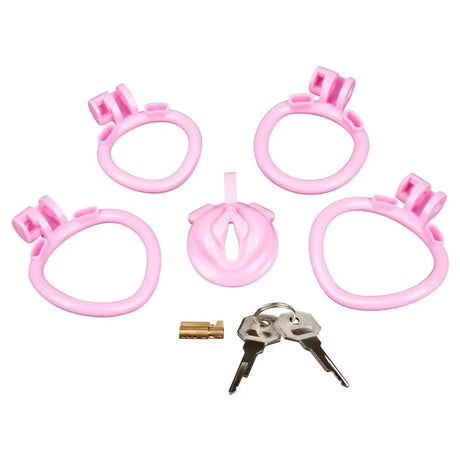 Blueline Bitchboy Degrading Mini Chastity Cage with Pussy Shape - Sale United Kingdom Stoke-on-trent