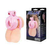 Blueline Bitchboy Degrading Mini Chastity Cage with Pussy Shape - Sale United Kingdom Stoke-on-trent