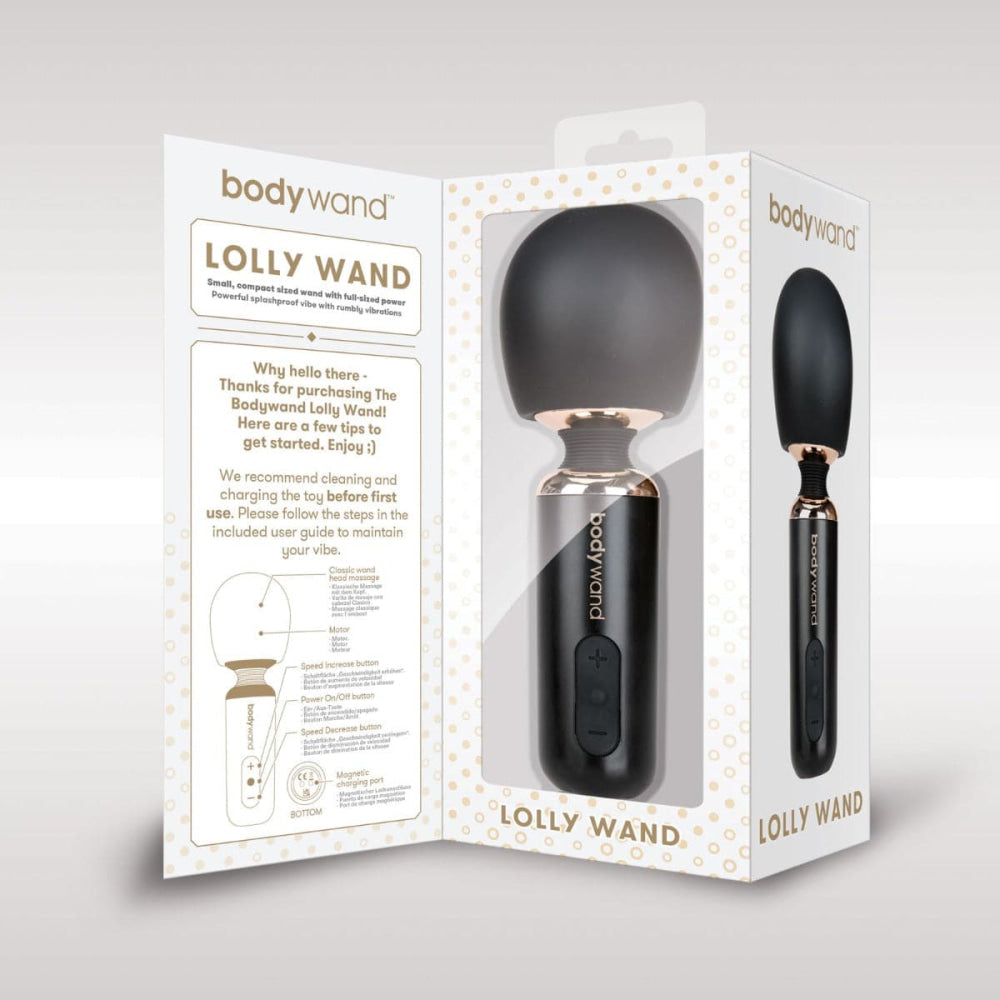 Bodywand Lolly Wand Massager Black - Sex Toys
