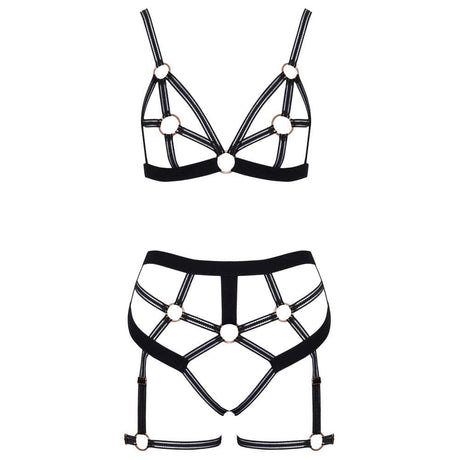 Bondage Strappy Bra Set - Sale