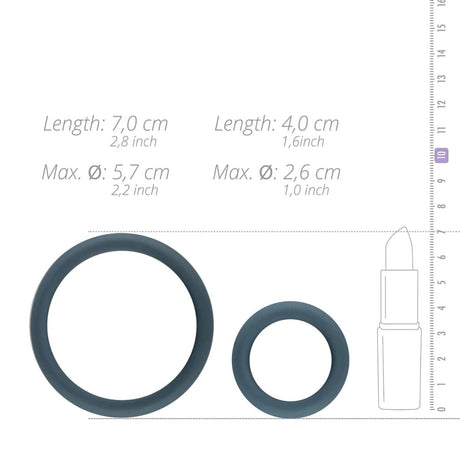 Boners 6-piece Cock Ring Set Grey - Sex Toys - Save 30% - Sale