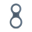 Boners Silicone Cock Ring And Ball Stretcher Grey - Sex Toys