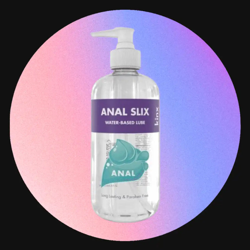 Bottle of anal lubricant.