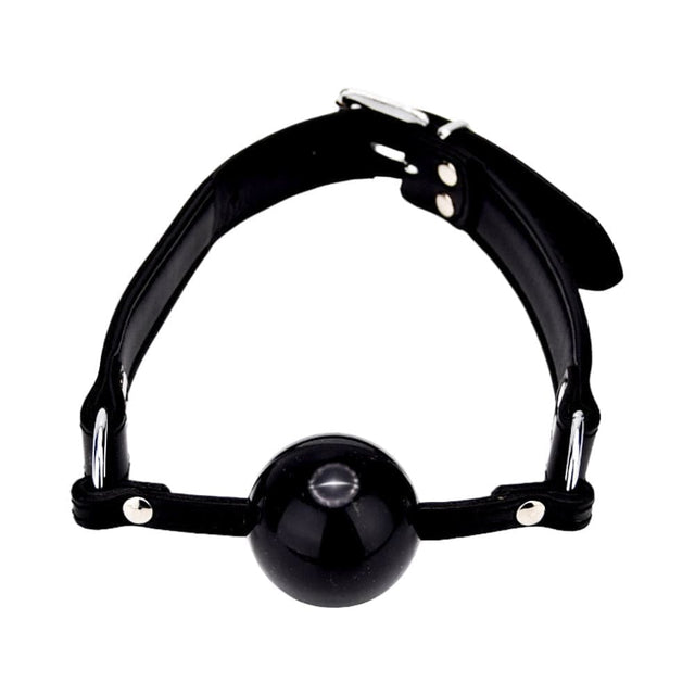 Bound Leather Solid Ball Gag - Gags - Save 20% - Sale