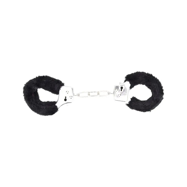 Bound to Play. Heavy Duty Furry Handcuffs Black - Bondage Restraints - Save 30% - Fast Shipping - Sale United Kingdom Stoke-on-trent