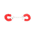 Bound to Play. Heavy Duty Furry Handcuffs Red - Bondage Restraints - Save 20% - Sale