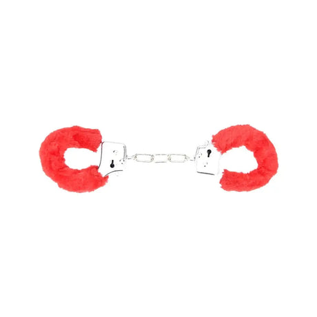 Bound to Play. Heavy Duty Furry Handcuffs Red - Bondage Restraints - Save 25% - Fast Shipping - Sale United Kingdom Stoke-on-trent