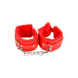 Bound to Please Furry Plush Wrist Cuffs Red - Bondage Restraints - Save 25% - Fast Shipping - Sale United Kingdom Stoke-on-trent