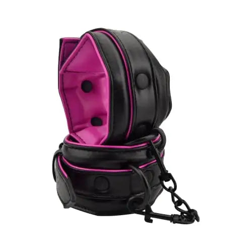 Bound to Please Pink & Black Wrist Cuffs - Bondage Restraints - Save 20% - Fast Shipping - Sale United Kingdom Stoke-on-trent