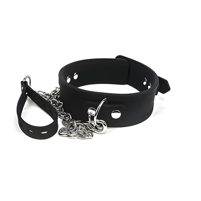 Bound to Please Silicone Collar and Lead Set - Bondage Collars - Save 20% - Sale