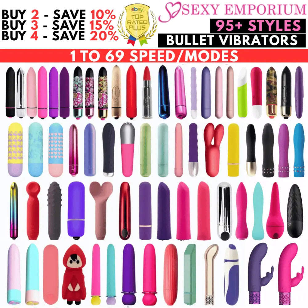 Bullet Vibrator Sex Toy for Women Clitoral Stimulator Battery Included 10+ Speed - for - Original Sexy Emporium United Kingdom