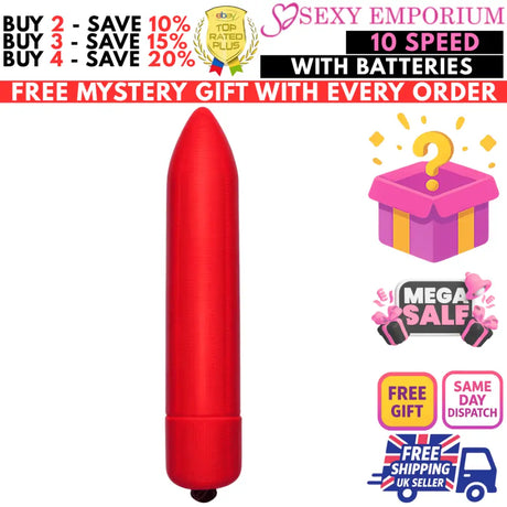 Bullet Vibrator Sex Toy Women Clitoral G-spot Stimulator 1-10 Speed/mode Dildo - G-spot - Original Sexy Emporium United Kingdom