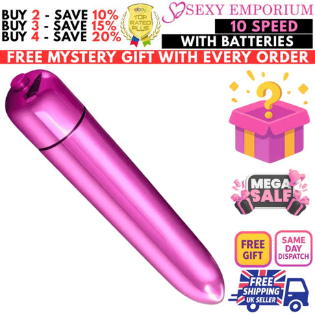 Bullet Vibrator Sex Toy Women Clitoral G-spot Stimulator 1-10 Speed/mode Dildo - G-spot - Original Sexy Emporium United Kingdom