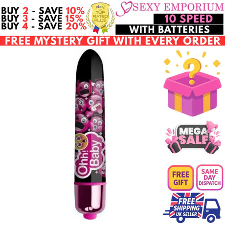 Bullet Vibrator Sex Toy Women Clitoral G-spot Stimulator 1-10 Speed/mode Dildo - G-spot - Original Sexy Emporium United Kingdom
