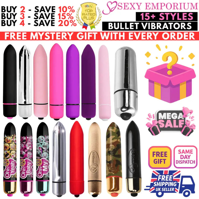 Bullet Vibrator Sex Toy Women Clitoral G-spot Stimulator 1-10 Speed/mode Dildo - G-spot - Original Sexy Emporium United Kingdom
