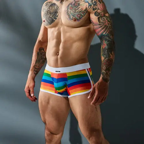 C4m Athletic Trunk Rainbow Medium - Men’s Sexy Underwear - Save 25% - C4m - Fast Shipping - Sale United Kingdom Stoke-on-trent