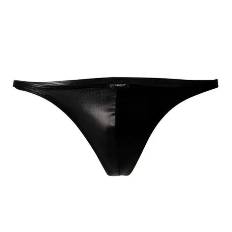 C4m Brazilian Brief Black Leatherette Medium - Men’s Sexy Underwear - Save 25% - C4m - Fast Shipping - Sale United Kingdom Stoke-on-trent