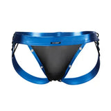 C4m Desire Jockstrap Blue Leatherette Medium - Men’s Sexy Underwear - Save 15% - C4m - Fast - Sale United Kingdom Stoke-on-trent