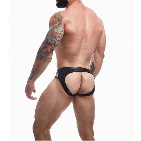 C4m Dungeon Black Leatherette Jockstrap Large - Men’s Sexy Underwear - Save 25% - C4m - Fast Shipping - Sale United Kingdom Stoke-on-trent