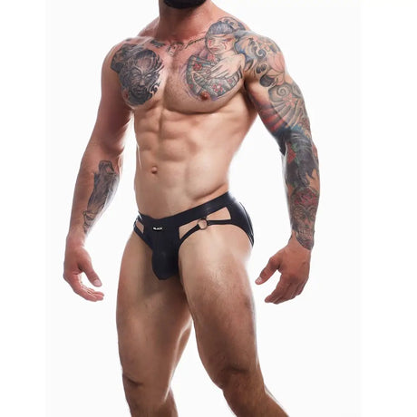 C4m Dungeon Black Leatherette Jockstrap Large - Men’s Sexy Underwear - Save 25% - C4m - Fast Shipping - Sale United Kingdom Stoke-on-trent
