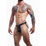 C4m Ergonomic Black Leatherette Jockstrap Extra Large - Men’s Sexy Underwear - Save 25% - C4m - Fast Shipping - Sale United Kingdom