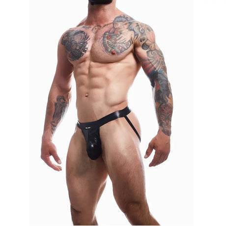 C4m Ergonomic Black Leatherette Jockstrap Medium - Men’s Sexy Underwear - Save 25% - C4m - Fast Shipping - Sale United Kingdom